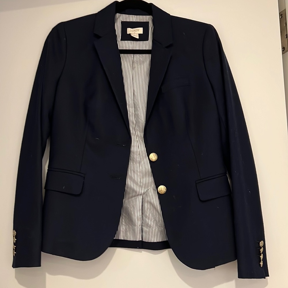 J. Crew Navy Blazer with Gold Buttons